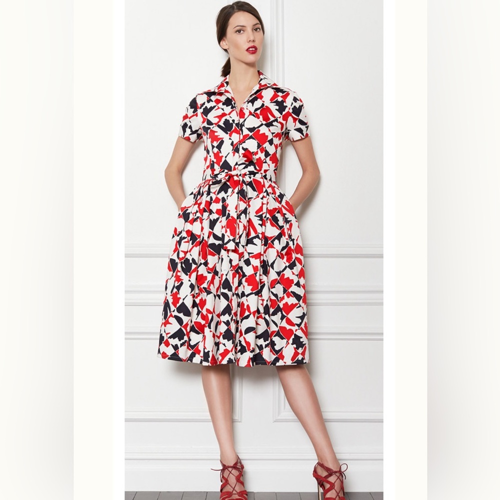 Carolina Herrera Pre-Fall 2013 – Diamond Strech Cotton Afternoon Shirt Dress